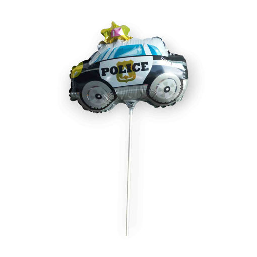 Picture of POLICE FOIL BALLOON INFLATED WITH STICK - 14 X 26CM